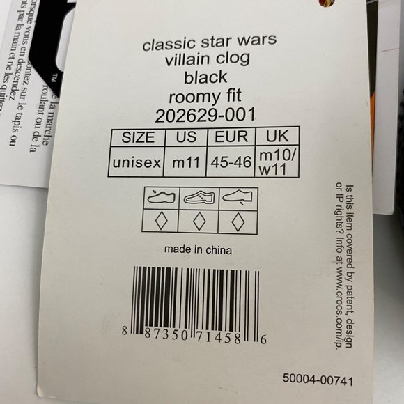 Crocs Classic Star Wars Villain Clog RARE Kylo Ren Force Awakens Men 11 - Picture 2 of 9